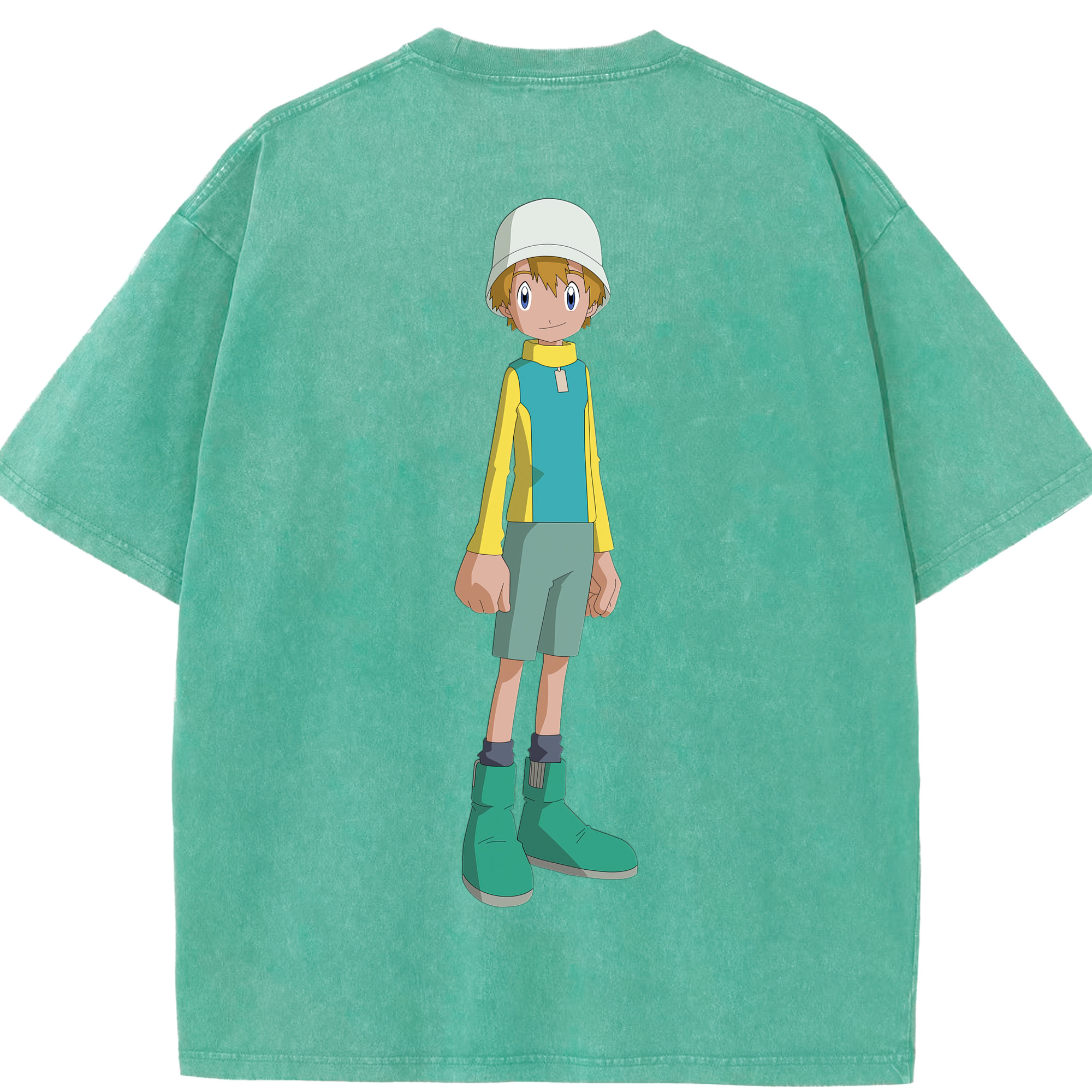 （画像用） Digimon デジタルモンスター/デジモン 綿100% ヴィンテージ風 半袖Tシャツ（背面プリント）